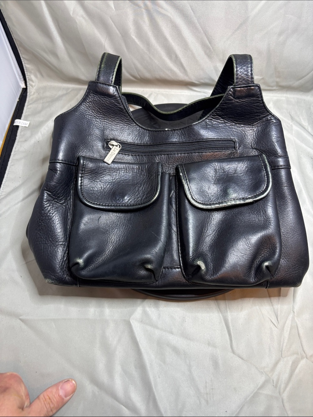Black Leather Men’s Shoulder Bag